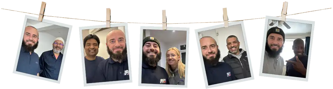 Rapid Plumb 247 engineers with happy customers