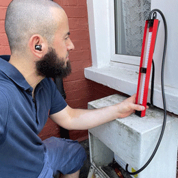 Rapid response plumber clearing a drain